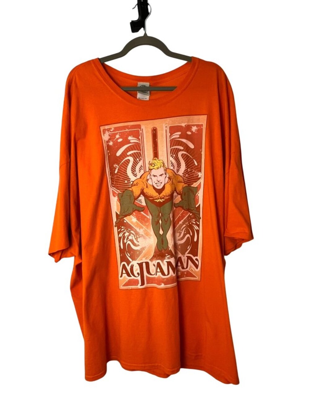 DC Comics Aquaman Graphic T-Shirt 5XL Big Man 100% Cotton Used